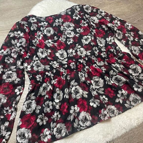 Torrid Floral Tunic Blouse Peplum Chiffon Camisole Sz 2 XXL Plus Size Top - Picture 11 of 14